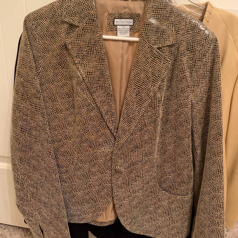 mythology blazer. snake skin feel.